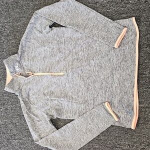 Womens Under Armour Microthread 1/2 Zip Threadborne Gray Size Medium